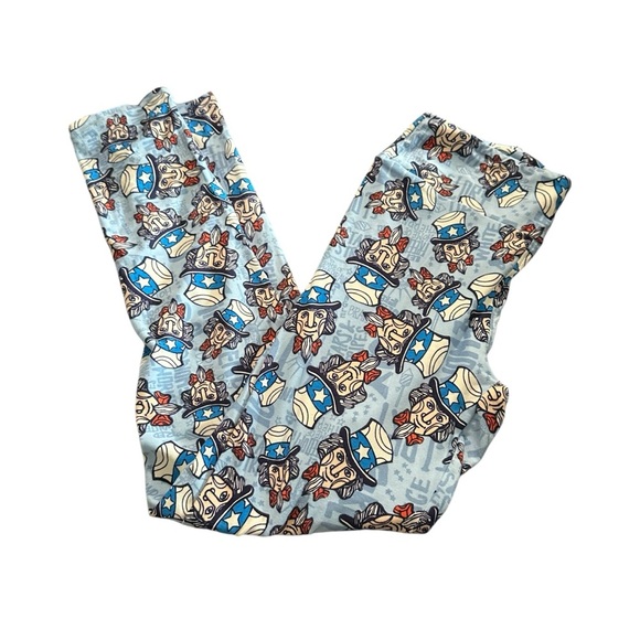 Lularoe womens OS (2-12) Uncle Sam Patriotic Leggings New no tags - Picture 1 of 5